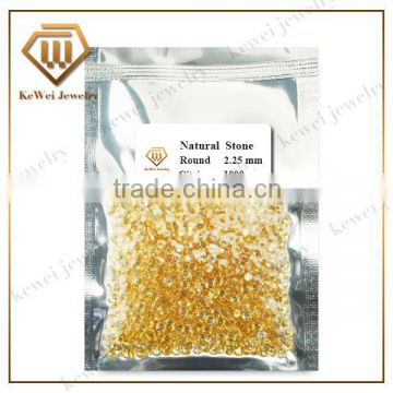 Wholesale price 2.25mm vacuum packaging citrine stone