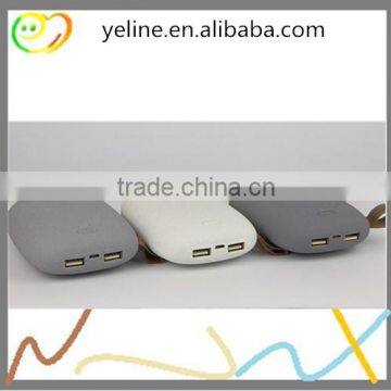 2 usb TPU artistical power bank external battery for mobile phone