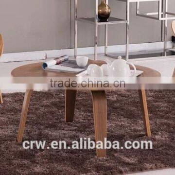 DT-4023 Contemporary round wooden low dining table for small spaces