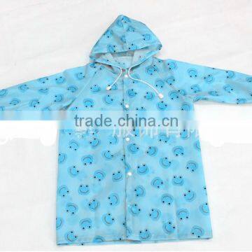 Kids Hooded Long Plastic Raincoat Korea