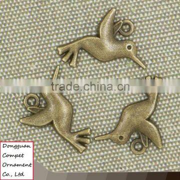 Wholesale metal accessories diy zinc alloy hummingbird bird pendant