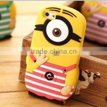 For iPhone Silicone Case ,New Despicable Me 3D Silicone Case for iPhone5 5s