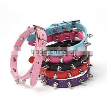 Wholesale Pet Supplies Plain Pet Collars Personality Bullet Nail Dog Collar photo-4
