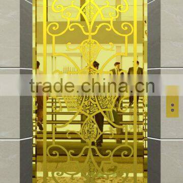 Mirror Etching Stainless Car Wall passenger elevator