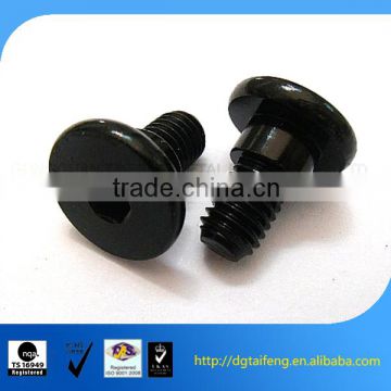 black hex socket carbon steel shoulder left hand screw