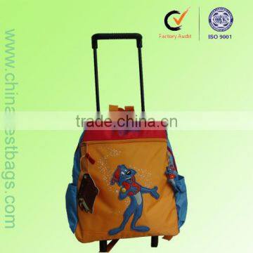 Cute Cartoon School Bag With Wheel Kids Travel Trolley Bag