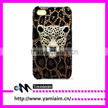 Rhinestone leopard phone case