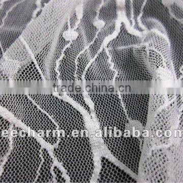 Nylon Rayon Blend Lace Mesh Fabric