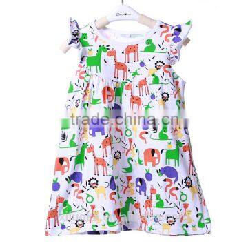 2016Hot sale girls mermaid dresses summer baby cotton frocks designs flutter mermaid dresses