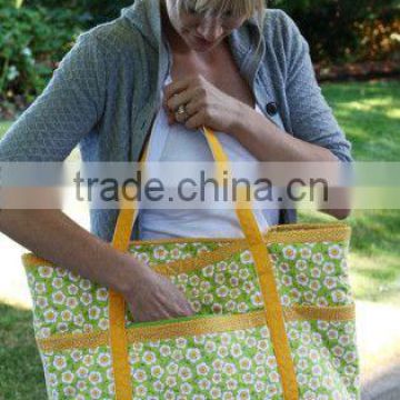 large tote bag with front pocket canvas cotton factory price