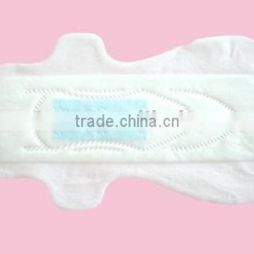 Sanitary Napkin,Female sanitary napkin,ultra thin sanitary napkin with Blue Center which has Anion