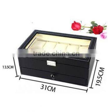 China Unique Design Leather Wrist Watch G&p Collection,double - Layer Watch Box, Faux Leather Watch Holder photo-2
