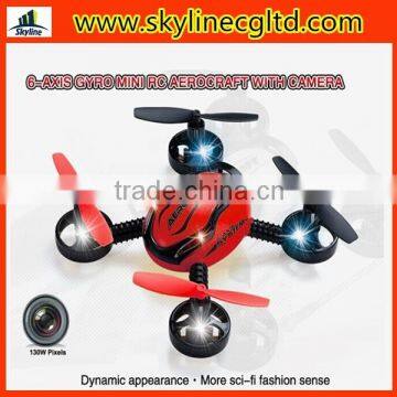 6 axis gyro mini rc aerocraft with camera drone