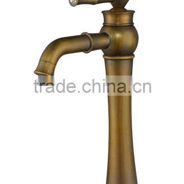 Fancy Bathroom Faucet Brass Body High Lever Modern Design photo-6