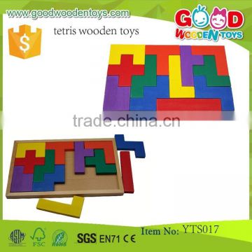 High Quality Preschool Educational Block Toys Colorful Customized Maze Tetris Wooden Toys Construction Sets