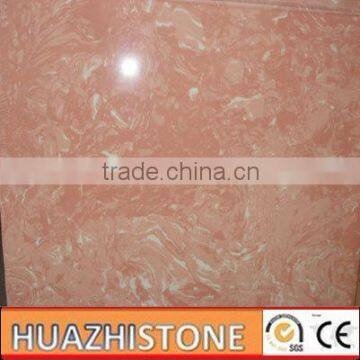 xiamen best quality pink rose artificial marble slab