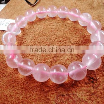 Gift To She--Natural rose quartz pink stone love bracelets