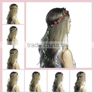 2015 hot sales new fashion high quality cheap flower crown headband H4000