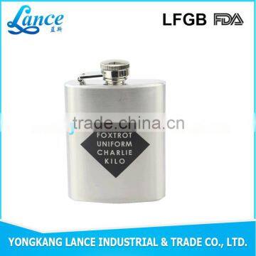 New design silk screen printing stainless steel luxury hip flasks