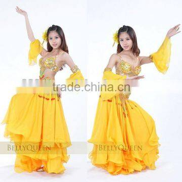 chiffon yellow belly dance accessories