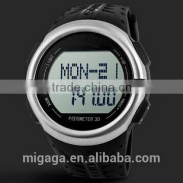 outdoor climbing sports waterproof heart rate pedometer electronic watch-black