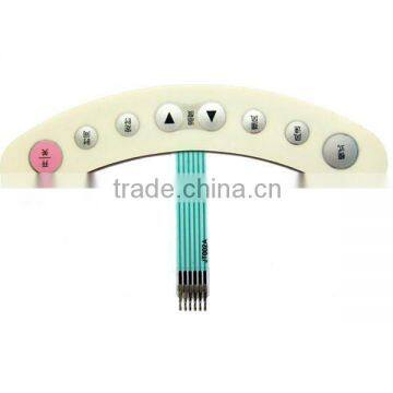 mirror silver paste membrane switch used in home appliance