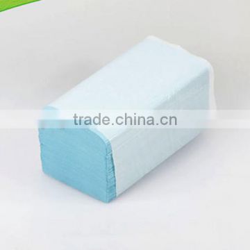 Blue single fold hand paper towel