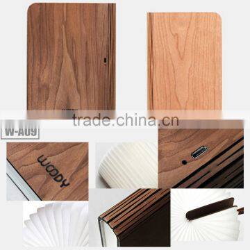 Imported Classic Woodern LED Rechargeable Folding Book Shape Lamp With Mobile Power, W-A09 photo-2