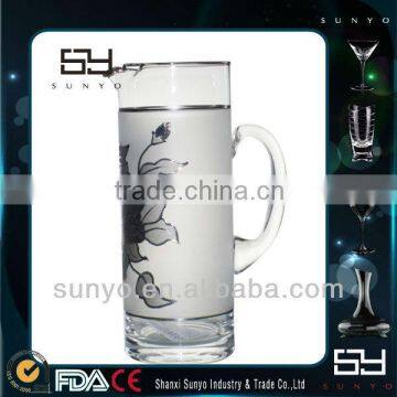 Handmade Crystal Hand Painted Water Pitcher