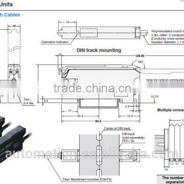 Omron Fiber Amplifier Units E3X-NA11 2M NPN Output With Fiber Sensor E32-ZD11L photo-3