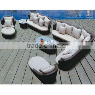 Granco KAL662 long wicker rattan outdoor furniture sofa
