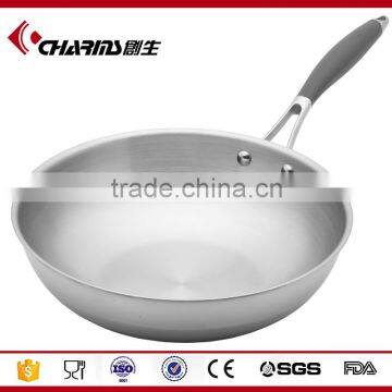 Multifunctional electric skillet stainless fry pan with handle and glass cover