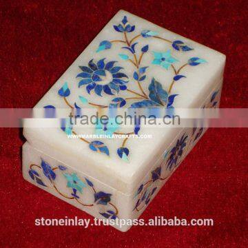 Rectangular Marble Inlay Boxes