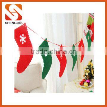 SJ-L6137Christmas Felt decoration stocking bunting flags