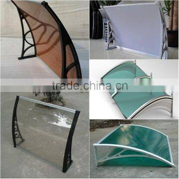 10 Years Warranty High Quality Colored Polycarbonate Rain Awning with UV Protection