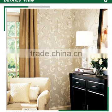 buy embossed pvc wallpaper, classic acanthus scroll wall covering for apartment , sound-absorbing wholesale dealer