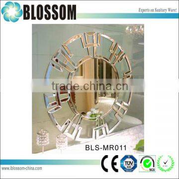 Vintage frameless round makeup mirror wall decorative bathroom mirror