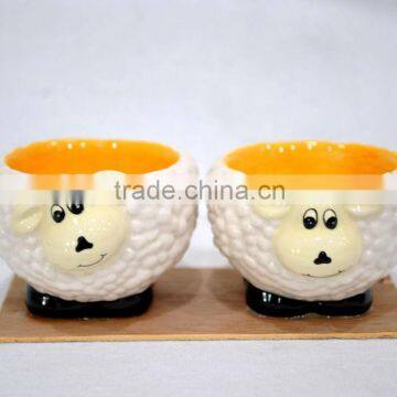 Ceramic Easter sheep Egg Cup