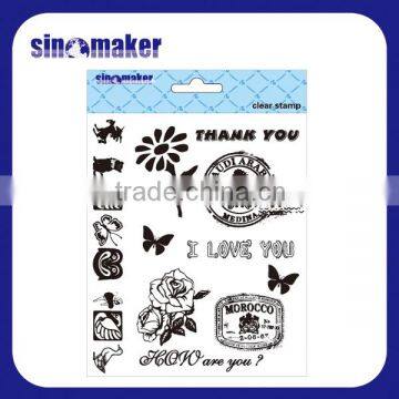 high quality clear stamp set PET rubber clear stamps scrapbooking