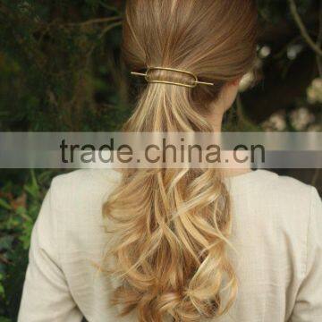 Brass Hair Slide Large Metal Hair Barrette Rustic Copper Hair Clip Minimalist Hair Accessories Up-do Hair Barrette photo-5