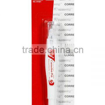 Fast drying Metal tip Correction pen in blister card (HY-636) corrector liquid white 7ml Corrector