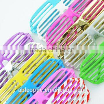 new novelty 2016 fashion designer color decoration party sunglasses shutters cheap