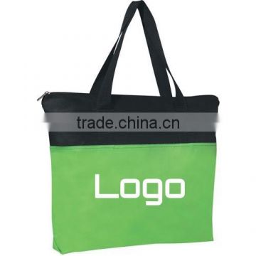 Customizable Non-woven Zippered Tote Bag