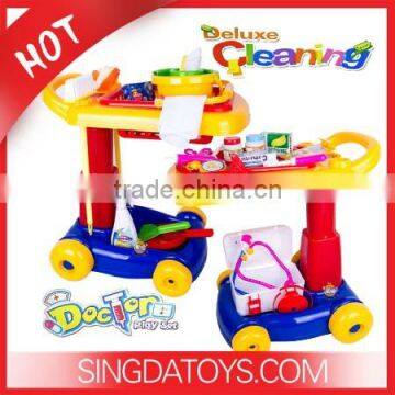 891 Kids Plastic Toys Cleaning Cart