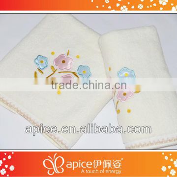 cotton terry loops towel with embroidery