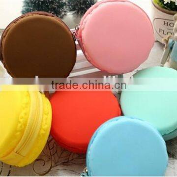 2015 soft gift macaron silicone coin wallet