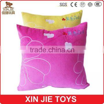 embroidery plush square pillow soft pillow cheap stuffed cushion