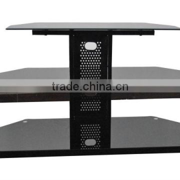 black glass plasma tv stand tv unit led tv wall unit RN1204