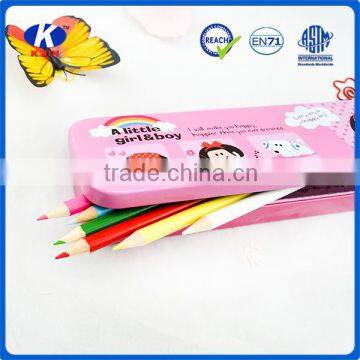Wholesale Cheap Tin Pencil Case for Kids With Pink Color photo-6