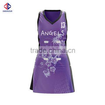 Uniform design, customize netball jersey for women
